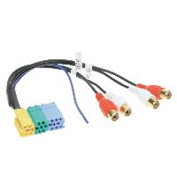 Modules connectivite Autoradio Adaptateur de preamplificateur 01 Mini ISO vers RCA