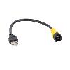 Modules divers aux usb Adaptateur USB Compatible avec VW LVDS Jaune vers USB-A
