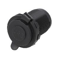 Modules divers aux usb Alimentation automobile- USB A femelle x2- Tens.alim- 12-24VDC - Noir