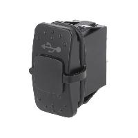 Modules divers aux usb Alimentation automobile- USB A femelle x2- Tens.alim- 12-24VDC - Noir