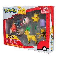 Monde Miniature 8 figurines BANDAI - Pokémon - Pikachu. Rondoudou. Rocabot. Abra. Farfuret. Métamorph. Phyllali et Magicarpe