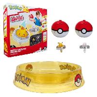 Monde Miniature Arene Pokémon et 2 Toupies - BANDAI - JW4403 - Pikachu vs Mewtwo