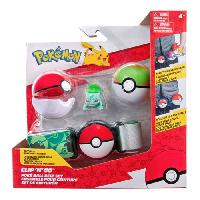 Monde Miniature Ceinture Clip 'N' Go BANDAI - Pokémon - Ceinture Clip 'N' Go Bulbizarre - Multicolore - Rouge