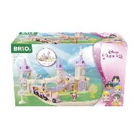 Monde Miniature Circuit Château Princesses Disney - BRIO - Coffret 18 pieces - Train en bois - Des 3 ans