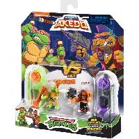 Monde Miniature Figurines Tortues Ninja Michelangelo vs Bebop - Akedo - Moose Toys - Coffrets duel a collectionner