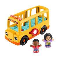 Monde Miniature Fisher-Price Little People-Le Bus Scolaire-Véhicule musical a pousser HYT03