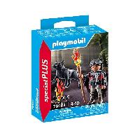 Monde Miniature Guerrier Avec Loup Playmobil