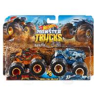 Monde Miniature Hot Wheels - Coffret 2 véhicules Monster Truck Double Démolition  - Petites Voitures - 3 ans et + FYJ64