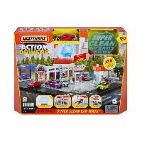 Monde Miniature Matchbox-Station de Lavage Super Clean-Coffret avec 1 voiture Matchbox HNJ54