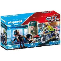 Monde Miniature PLAYMOBIL 70572 Policier en moto et voleur. City Action. Les policiers. Des 4 ans