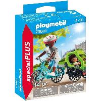 Monde Miniature PLAYMOBIL - 70601 - Cyclistes maman et enfant