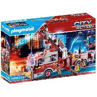 Monde Miniature PLAYMOBIL 70935 Camion de pompiers avec échelle. City Action. Les pompiers. 113 pieces. Des 5 ans