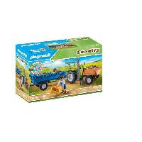 Monde Miniature PLAYMOBIL - 71249 - Country La Ferme - Tracteur avec remorque