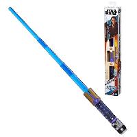 Monde Miniature Sabre laser électronique Maître Jedi Sol. bleu personnalisable officiel sous licence Star Wars Lightsaber Forge Kyber Core. des 4 an