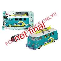 Monde Miniature Véhicule miniature - MAJORETTE - Volkswagen T1 35cm - Pack avec 3 véhicules 1/64eme - Bleu