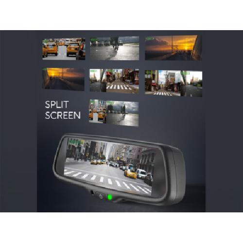 Radar Et Camera De Recul - Aide A La Conduite Moniteur 18cm dans retroviseur avec fonction split et entree AHD