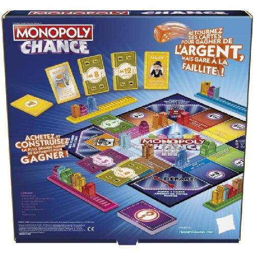 Jeu De Societe - Jeu De Plateau Monopoly Chance. jeu de plateau Monopoly rapide pour la famille. pour 2 a 4 joueurs. environ 20 min.
