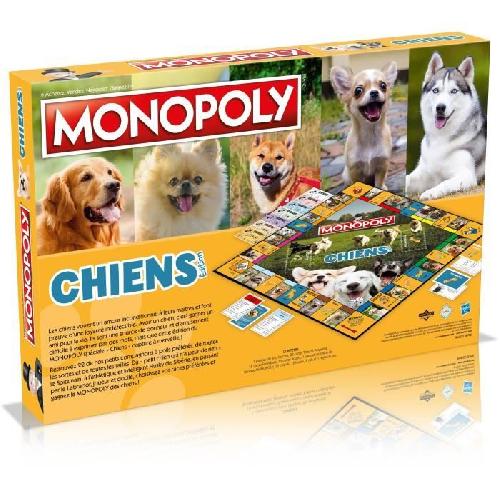 Jeu De Societe - Jeu De Plateau Monopoly Chiens Jeu de société. Monopoly mettant en vedette les chiens de différentes races. WINNING MOVES