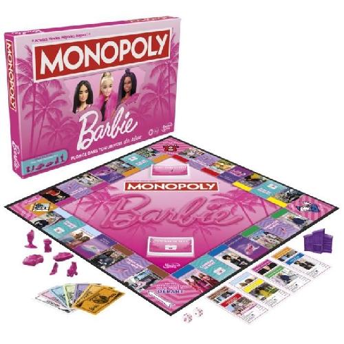 Jeu De Societe - Jeu De Plateau Monopoly : édition Barbie. jeu de plateau pour 2 a 6 joueurs. jeux pour la famille. a partir de 8 ans