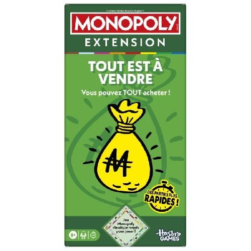 Jeu De Societe - Jeu De Plateau Monopoly Extension Tout est a vendre. rend le jeu Monopoly classique plus amusant et plus rapide. jeux de plateau. 2 a 6 joueurs. 40