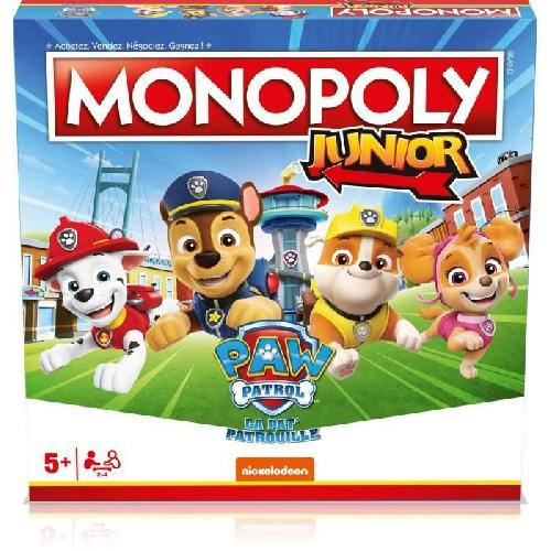 Jeu De Societe - Jeu De Plateau Monopoly Junior La Pat'Patrouille - Jeu de société - WINNING MOVES - Monopoly junior avec les personnages de la Pat'Patrouille.