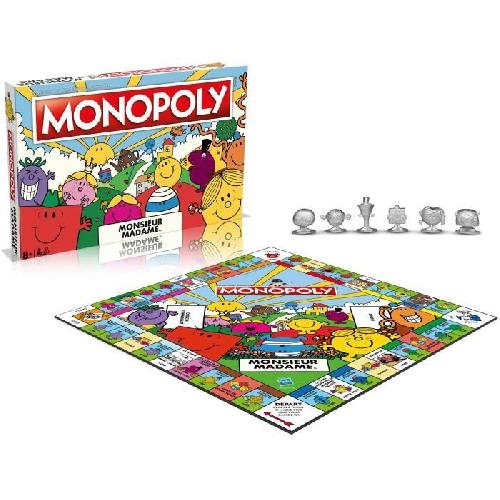 Jeu De Societe - Jeu De Plateau Monopoly Monsieur Madame - Jeu de société - WINNING MOVES - Monopoly mettant en vedette les personnages de Monsieur Madame.