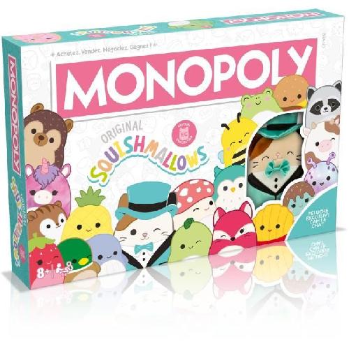 Jeu De Societe - Jeu De Plateau Monopoly Squishmallows - Jeu de société - WINNING MOVES - Monopoly avec les peluches Squishmallows.