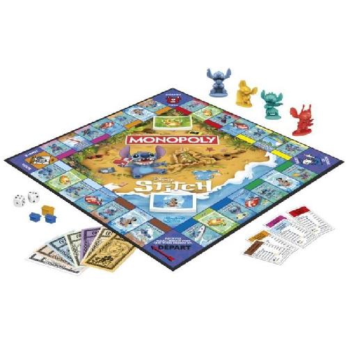 Jeu De Societe - Jeu De Plateau Monopoly Stitch. Jeu de société de plateau. 2 a 4 joueurs. 30 minutes. édition Disney Lilo & Stitch. Des 8 ans