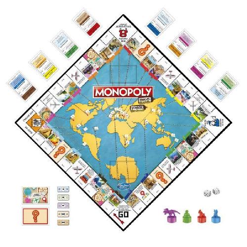 Jeu De Societe - Jeu De Plateau Monopoly Voyage autour du monde. jeu de societe. des 8 ans