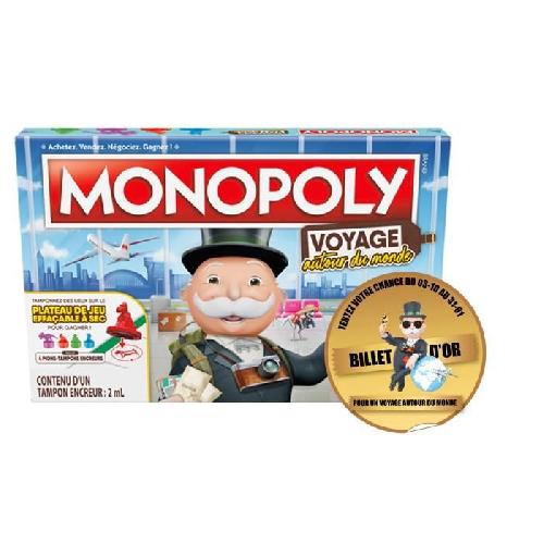 Jeu De Societe - Jeu De Plateau Monopoly Voyage autour du monde. jeu de societe. des 8 ans