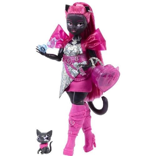 Poupee Monster High-Catty Noir-Poupée avec chat Amulette et accessoires HXH76