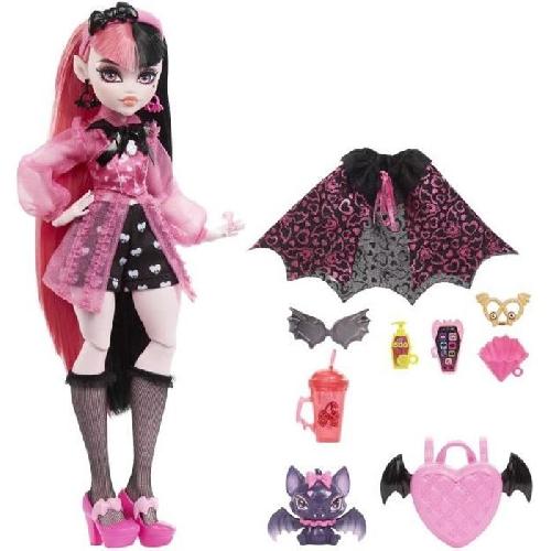 Poupee Monster High-Draculaura-Poupée avec chauve-souris de compagnie HHK51