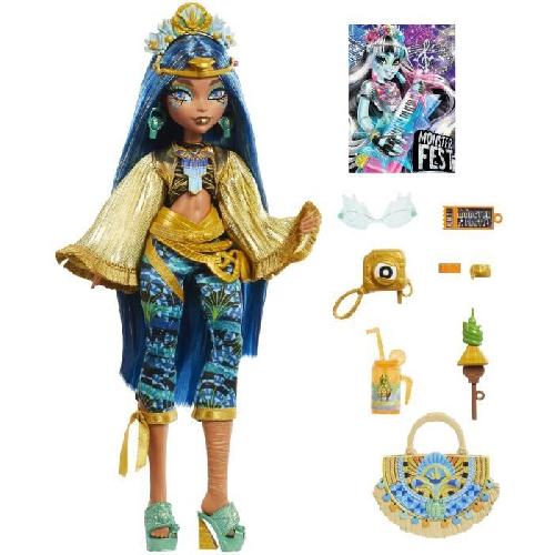 Poupee Monster High-Poupée Cleo De Nile avec tenue pour le Monster Fest HXH81