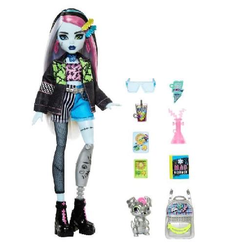 Poupee Monster High-Poupée Frankie Stein-Poupée avec animal et accessoires HXH73