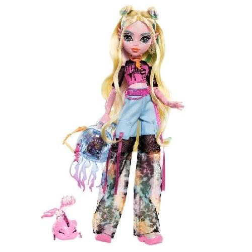 Poupee Monster High-Poupée Lagoona Blue-Poupée avec animal et accessoires HXH75