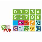 Jeu D'apprentissage Montessori - Clementoni - Les chiffres tactiles - Jeu éducatif apprentissage des chiffres - 10 cartes chiffres rugueux - Dés 3 ans