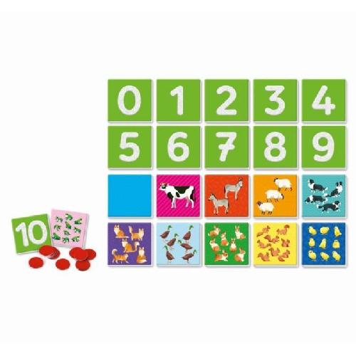 Jeu D'apprentissage Montessori - Clementoni - Les chiffres tactiles - Jeu éducatif apprentissage des chiffres - 10 cartes chiffres rugueux - Dés 3 ans