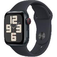 Montre Bluetooth - Montre Connectee - Montre Intelligente Apple Watch SE GPS + Cellular - 40mm - Boîtier Midnight Aluminium - Bracelet Midnight Sport Band - S/M