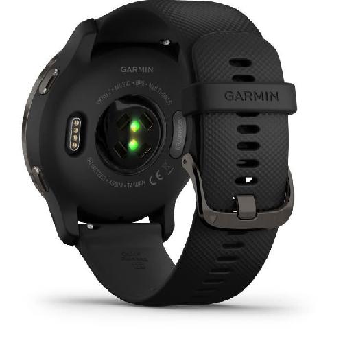 Montre Connectee Sport Montre connectée Garmin Venu 2 Gray avec bracelet noir