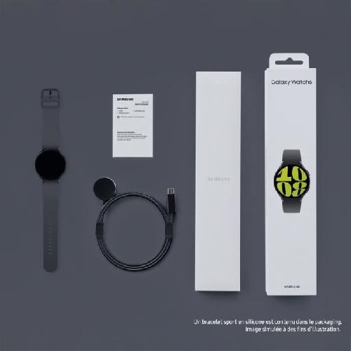 Montre Bluetooth - Montre Connectee - Montre Intelligente Montre connectée Samsung Galaxy Watch6 44mm 4G Noir