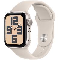 Montre Intelligente - Montre Connectee Apple Watch SE GPS - 40mm - Boîtier Starlight Aluminium - Bracelet Starlight Sport Band - M/L