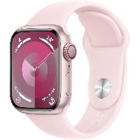 Montre Intelligente - Montre Connectee Apple Watch Series 9 GPS - 41mm - Boîtier Pink Aluminium - Bracelet Light Pink Sport Band - M/L