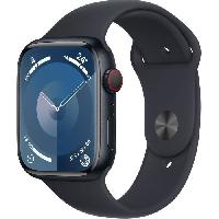 Montre Intelligente - Montre Connectee Apple Watch Series 9 GPS - 45mm - Boîtier Midnight Aluminium - Bracelet Midnight Sport Band - M/L