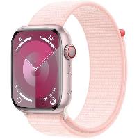 Montre Intelligente - Montre Connectee Apple Watch Series 9 GPS - 45mm - Boîtier Pink Aluminium - Bracelet Light Pink Sport Loop