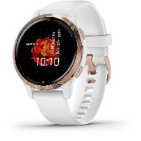 Montre Intelligente - Montre Connectee GARMIN Venu 2S - Montre connectée GPS - Rose Gold - Bracelet blanc