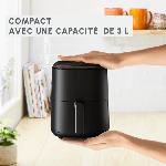 Friteuse Electrique MOULINEX Easy Fry Compact. Friteuse sans huile. 3 L. 4 personnes. 10 Programmes automatiques. Ecran digital. Air fryer EZ145820