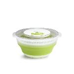 Panier A Salade - Essoreuse MOULINEX Essoreuse a salade retractable 4 L. Base antiderapante. Systeme de tirage par cordon. Bouton d'arret. Vert-Blanc K2530104