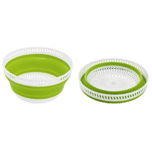 Panier A Salade - Essoreuse MOULINEX Essoreuse a salade retractable 4 L. Base antiderapante. Systeme de tirage par cordon. Bouton d'arret. Vert-Blanc K2530104