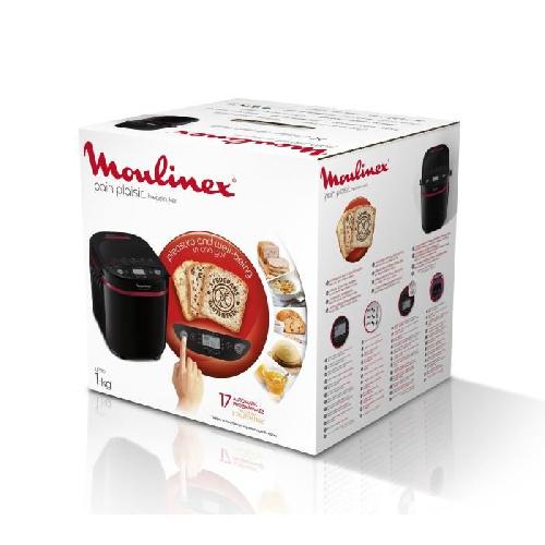 Machine A Pain MOULINEX Machine a pain. 1 kg. 17 programmes. 3 niveaux de dorage. Programmable. Maintien au chaud Pain et Plaisir OW220830