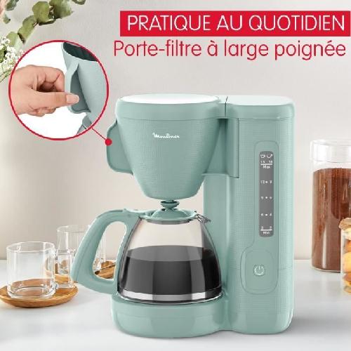 Cafetiere MOULINEX Morning Cafetiere filtre 1.25 L. Réservoir frontal. Porte-filtre pivotant. Systeme anti-gouttes. Maintien au chaud FG2M1310